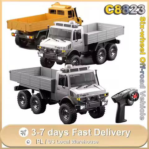 C8823 1/18 RC Car 6WD Off-road Remote Control Vehicle Transport Rescue Truck 2.4G High Speed Climbin