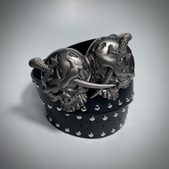 Double Skull Head | Y2k Belt | Vintage Belt | Custom Belt