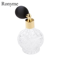 [Ronyme] 80ml Fashion Short Spray Refillable Vintage Glass Perfume Bottle, Car Perfume