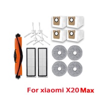 Xiaomi Robot Vacuum Cleaner X20Max Accessories Main Brush Filter Dust Bag Cleaning Liquid Mop Cloth 