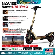 NAVEE UT5 Ultra X 2200W Super Scooter Max Speed 65km Dual Motor Hydraulic Suspension Disc Brake 12" 
