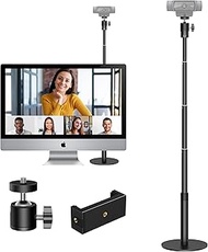 InnoGear Webcam Stand, Telescopic Webcam Mount Vlogging Stick with Phone Holder Web Cam Stand for Lo