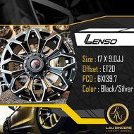 Lenso 17 X 9.0JJ 6X139.7 Black/ Silver