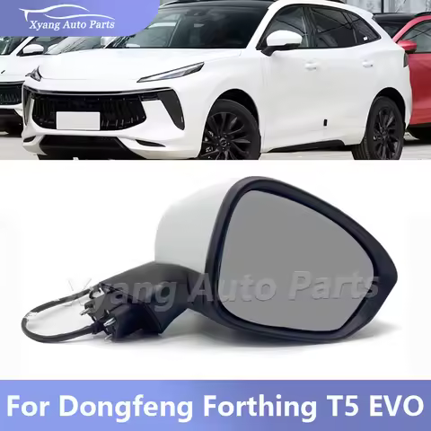 8 Pins Rearview Mirror Assembly For Dongfeng Forthing T5 EVO 2021 Reverse Mirror With White Paint Ac
