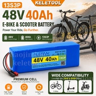 48V 40Ah 13S3P 18650 Lithium Ion Battery Pack Built-in 800W BMS Protection Complete Set High Capacit
