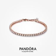 Pandora Sparkling 14K Rose Gold Plated Tennis Bracelet