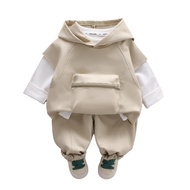 Children Children's Clothing Boys Suits 2025 New Style Vest Long-Sleeved Tops Korean Version Childre