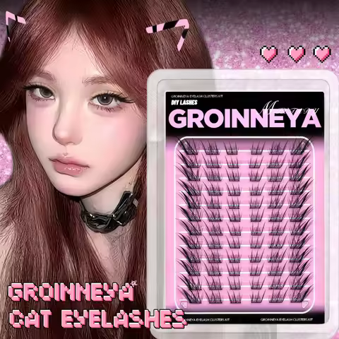 GROINNEYA Lash Clusters Cat Lashes Winged End Eye Elongated Eyelashes Eyelash Clusters Kit DIY at Ho