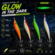 BOCEAN LASER Luminous Squid Jig Umpan Pancing Sotong EGI Perambut Candat Sotong Candat Twist Rocket
