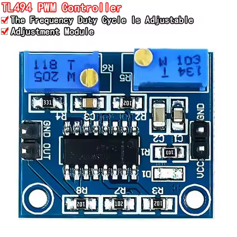 1-10PCS TL494 PWM Controller Module Adjustable 5V Frequency 500-100kHz 250mA