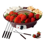 Fondue Pot SetElectric Chocolate Fondue Maker with 4 Forks Cheese Melting Fondue Machine KitTemperat