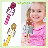 GSWLTT Wireless Karaoke Microphone, With Speaker USB Charging Voice Changing Microphone, Durable Por