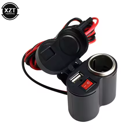 Waterproof Usb Charger Motorcycle Charge Plug Kit With Lighter Cable Switch On/Off Waterproof Usb 12
