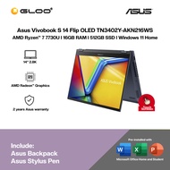[Pre-order] Asus Vivobook S 14 Flip OLED TN3402Y-AKN216WS Laptop (R7-7730U,16G,512SSD,AMD Radeon,H&amp;S,14"2.8K-T,W11H,Blue,2Y) [ETA: 3-5 working days]