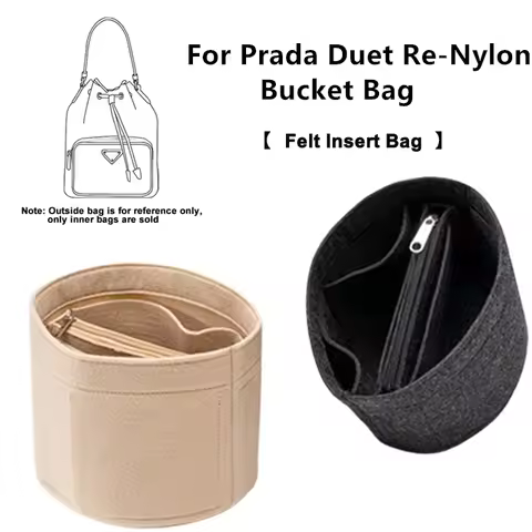 Felt Bag Organizer Inner Liner Storage Pocket DIY Upgrade Accessories For Prada Duet Re-Nylon Bucket