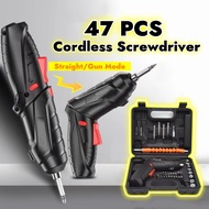 47PCS Rechargeable Cordless Electric Screwdriver Drill  3.6V High Power Hand Drill Battery Drill Rep