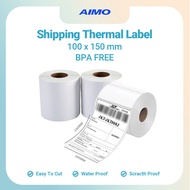 AIMO Thermal Paper 100 x 150mm A6 - 500 pcs - BPA Free Sticker Label Shipping Receipt Paper Label Fo