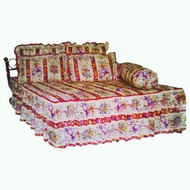 Cadar Ropol Satin 6 in 1 / Queen Bedsheet Patchwork