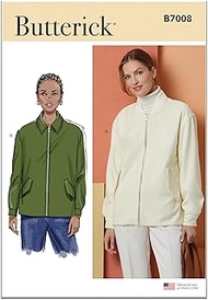 Butterick B7008U5 Misses' Loose Fitting Lined Bomber Jackets Sewing Pattern Packet, Design Code B700
