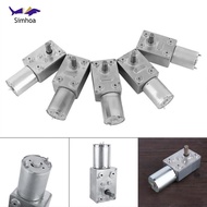 [Simhoa] Reversible High  Turbo Worm Geared Motor DC 12V Reduction Motor 2RPM - 62RPM