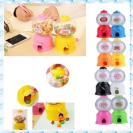 [R Q M U] Cute Sweets Mini Candy Machine Bubble Gumball Dispenser Coin Bank Kids Toy Multicolor rand