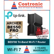 TP-link Archer BE550 Pro BE9700 Tri-Band Wi-Fi 7 Router ( 3 years Local SG Warranty )