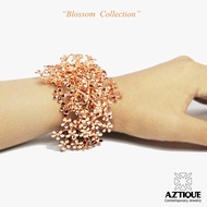 Aztique สร้อยข้อมือ ดอกไม้ กำไล Flower Bracelet Gift Jewelry Handmade bs