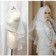 Veil Offwhite Veil White Veil Nikah Veil Pengantin