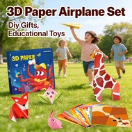 Diy Book Gift Educational Handmade Flying Aeroplane Toys Set Paper Aeroplane Budak Lelaki Kids