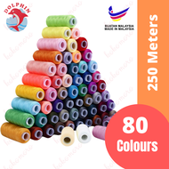 Dolphin Sewing Thread 250 Meter 80pcs / Dolphin Benang Jahit 80pcs
