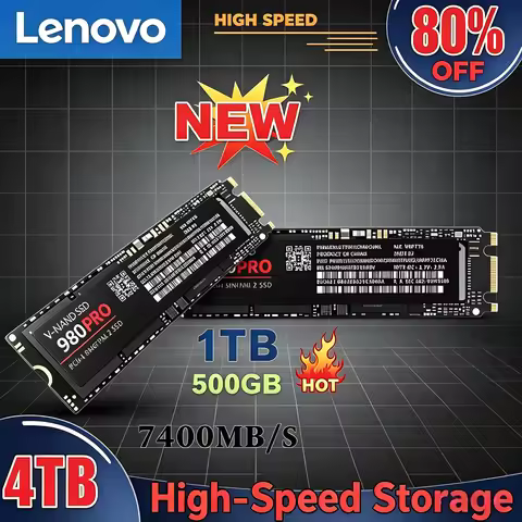 Lenovo980Pro/990ProNew 1TB M2 SSD 7400MB/s Internal SSDHigh Speed MLC Portable High Capa city SSD Co