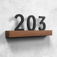 Chinese Style Solid Wood Carbonized Beech Sensor Light Customised Unit Sign door sign/unit number si