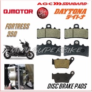 QJMOTOR SCOOTER FORTRESS 350 DAYTONA FRONT & REAR DISC PAD FORTRESS350 BRAKE DISC PLATE BREK LINING 