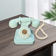 โทรศัพท์ย้อนยุคแบบสายโทรศัพท์โบราณแบบคลาสสิกแบบมีโทรศัพท์ตั้งโต๊ะ