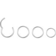 4 Keping Cincin Hidung 18G untuk Tindik Septum Wanita Lelaki, Emas/Perak 316L Keluli Tahan Karat Pem