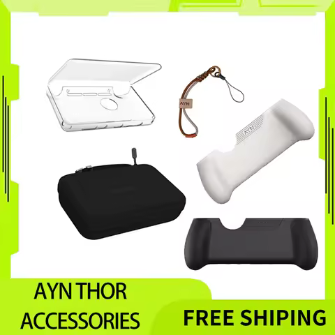 AYN THOR Dual Screen Flip Up Handheld Device Gaming Protective Case Accessories Storage Bag Lanyard 