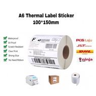 *Local Shopee/Lazada - A6 Thermal Label shipping label Waybill Thermal Paper 100*150*350 barcode sti