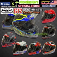 MHR GT2 Helmet Design Full Face Double Visor FF322 E3 Certified (SIRIM) Removeable Padding Shoei Ful