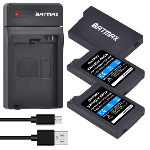 Batmax 2400mAh PSP-2000 Battery +USB Charger For Sony PSP2000 PSP3000 PSP 2000 3000 PSP-S110 PlaySta
