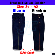 Tracksuit School Pants - BLUE &amp; BLACK SIZE : 24 – 42 UNISEX ( P5796 ) Seluar Sukan Sekolah / Seluar Panjang Sukan