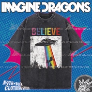 24h shipping N9THNOVA Imagine Dragons Band Washed Pure Cotton T-Shirt, Unisex street Style