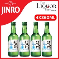 Jinro Chamisul Fresh Soju 4 Bottles/8 Bottles/10 Bottles/20 Bottles
