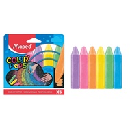 Maped Colouring-Colour Peps 6pcs Squared Sidewalk Chalks 936010