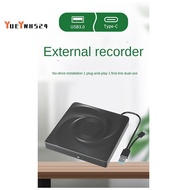 External CD/DVD Drive Portable CD DVD +/-RW Drive Optical Drive Player Reader USB 3.0 & Type-C for W