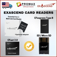 EXASCEND 4-in-1 Multi-Slot Card Reader / CFexpress Type B / CFast 2.0 / SD / Micro SD Card Readers