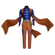 Men's Zeppeli Cosplay Costume Steel Ball Run Gyro Zeppeli Uniform Set with Hat Cloak Halloween Suit