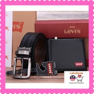 【Ready Stock】 ✪{Ready STock}Tali Pinggang Lelaki Levis Men Leather Belt-Lelaki dengan Set Dompet-Fas