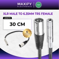 Panamax 30CM XLR Male To 6.35MM TRS Female Cable = PX-2562