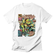 TMNT Eating Pizza T-Shirt | Pure Cotton | Relaxed Fit