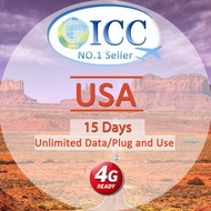 ICC USA 15 Days Unlimited data SIM Card (AT&amp;T network)Mobile Accessories